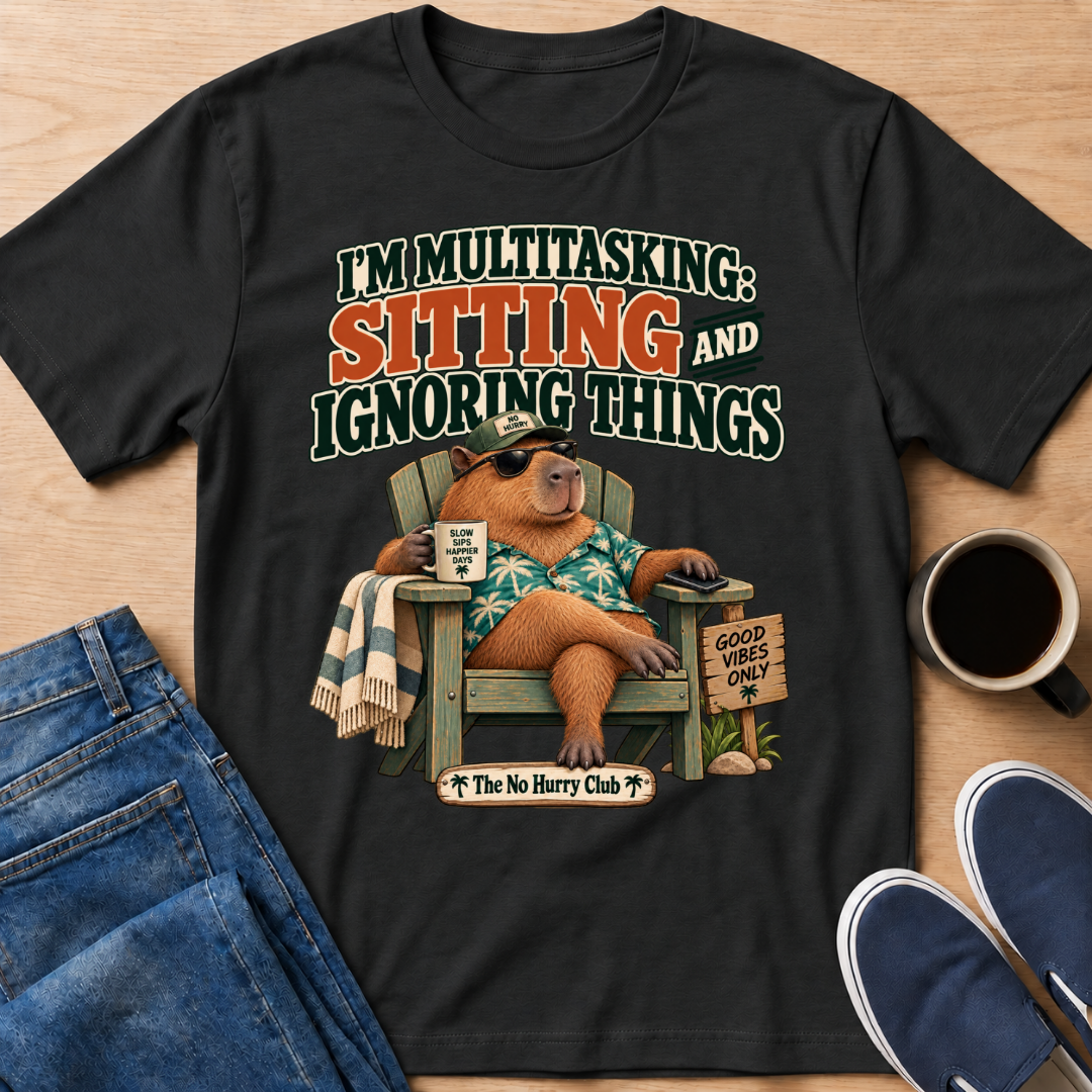 Multitasking Capybara T-Shirt