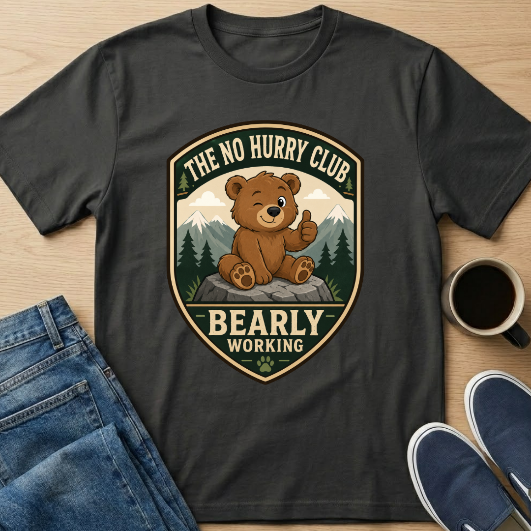 Bearly Working Badge T-Shirt