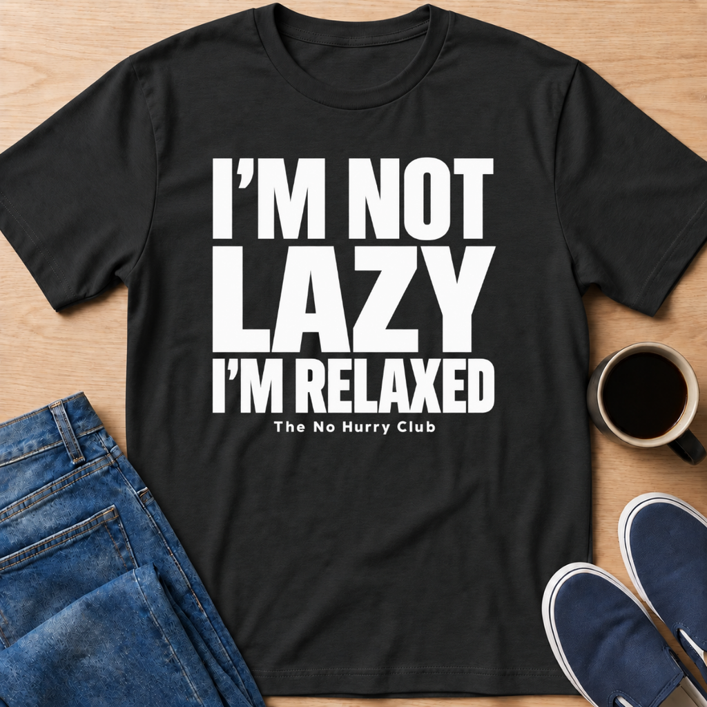 Not Lazy White T-Shirt
