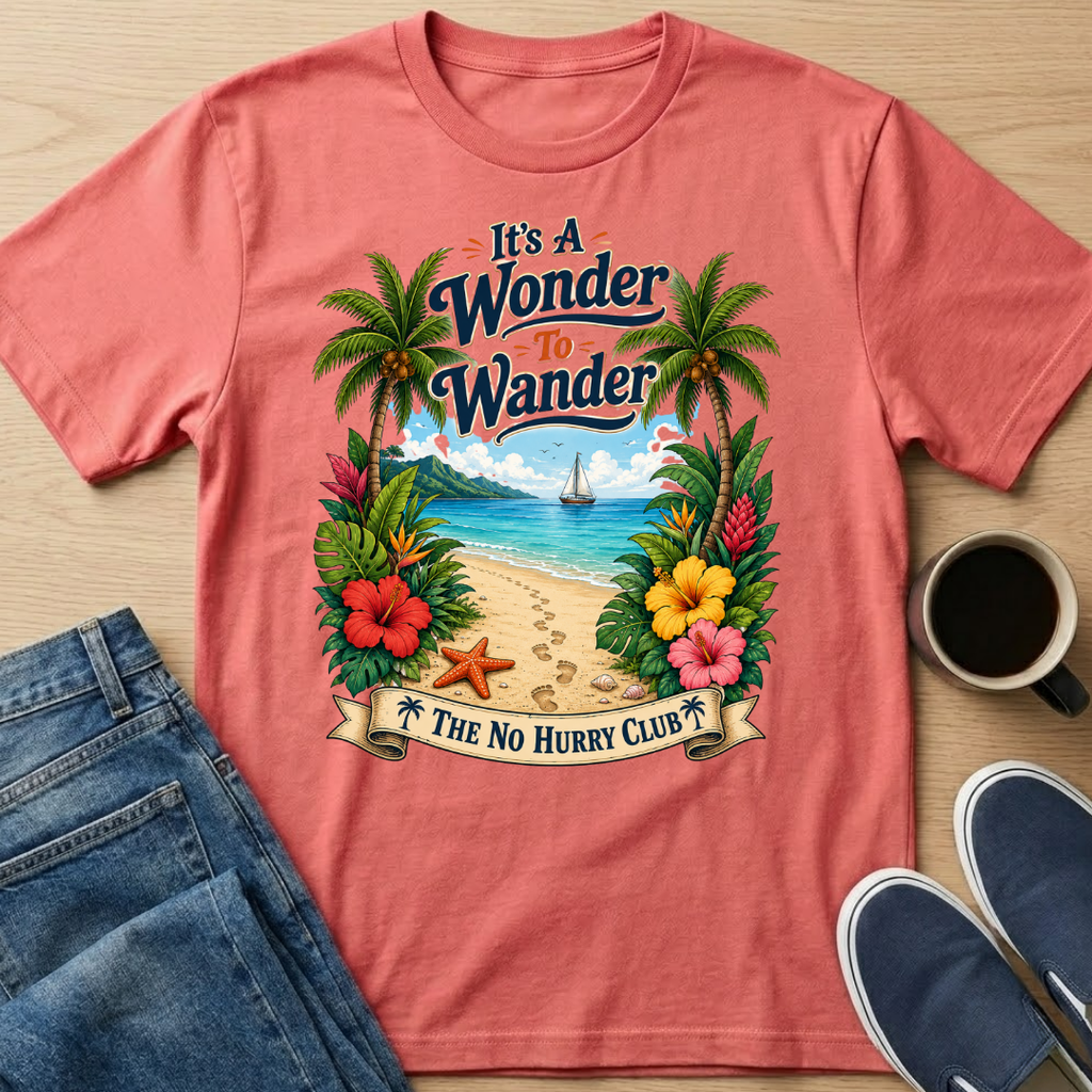 Wonder To Wander Tropical Beach T-Shirt