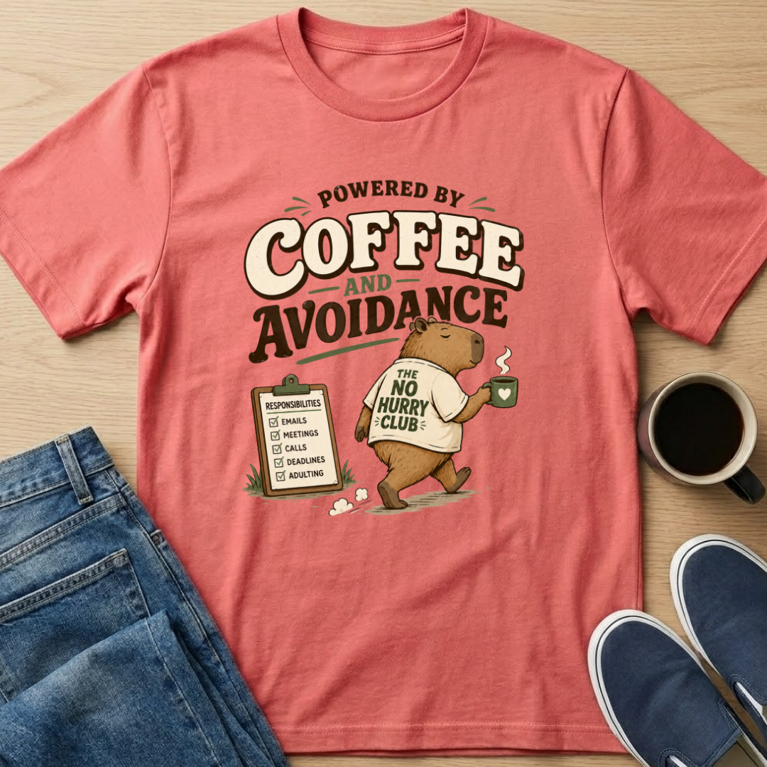 Coffee and Avoidance - Capybara T-Shirt