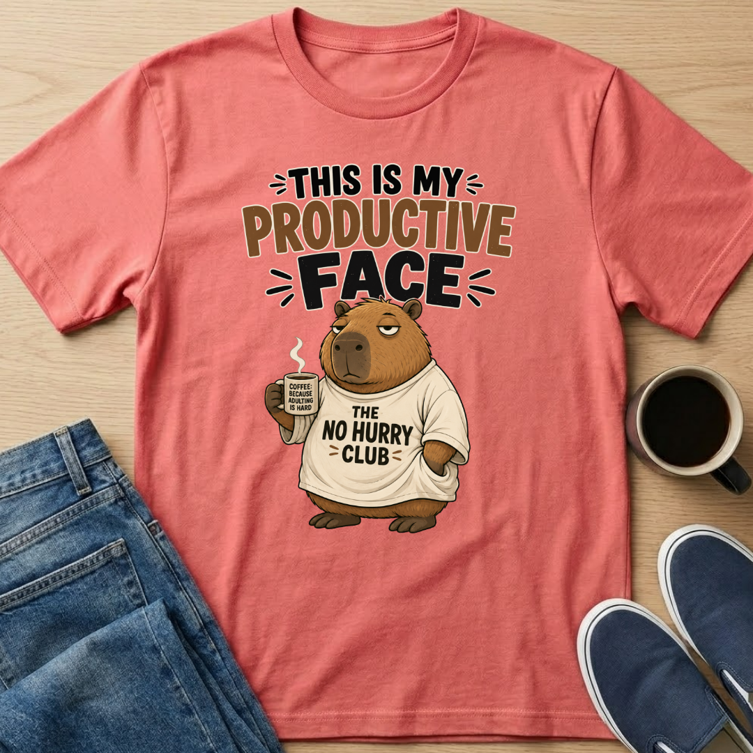 Productive Face Capybara T-Shirt