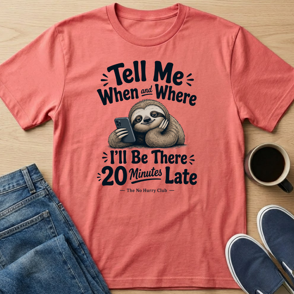 When and Where Sloth T-Shirt