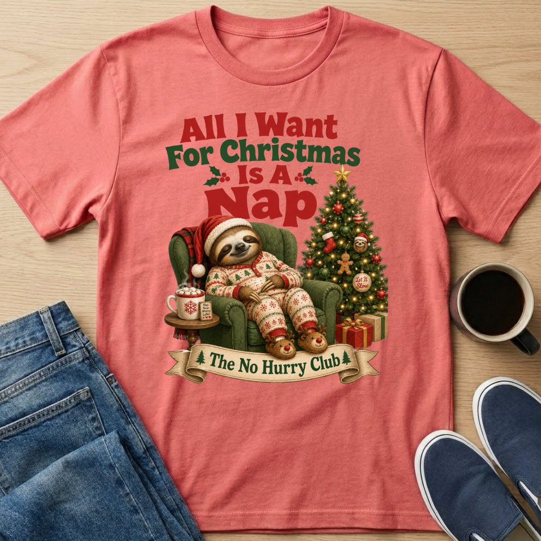 Christmas Nap Sloth T-Shirt