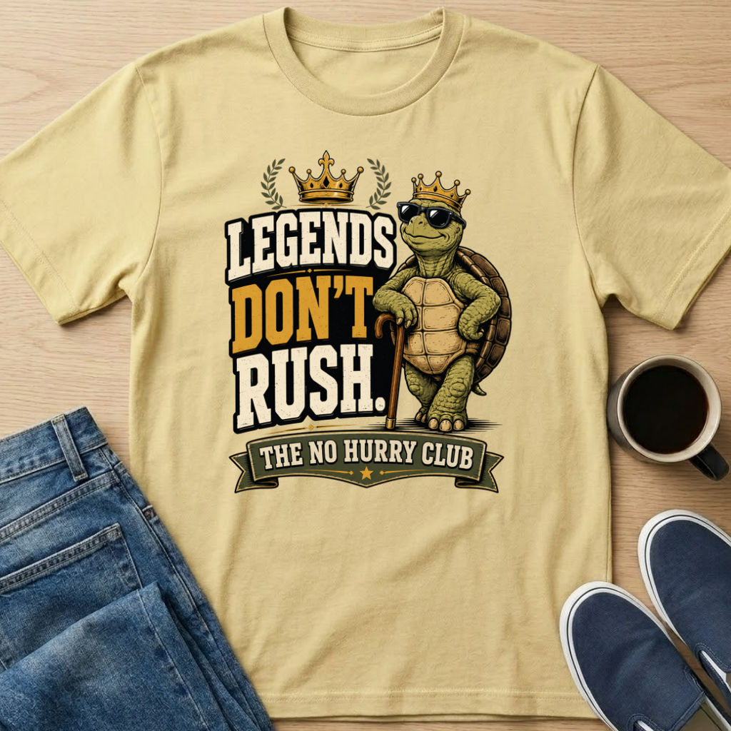 Legends Don't Rush Turtle T-Shirt