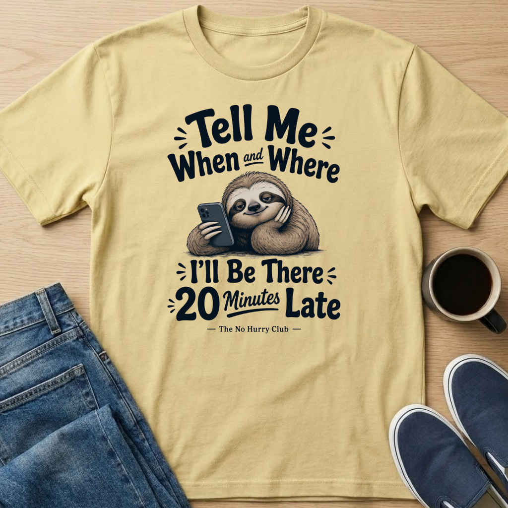 When and Where Sloth T-Shirt