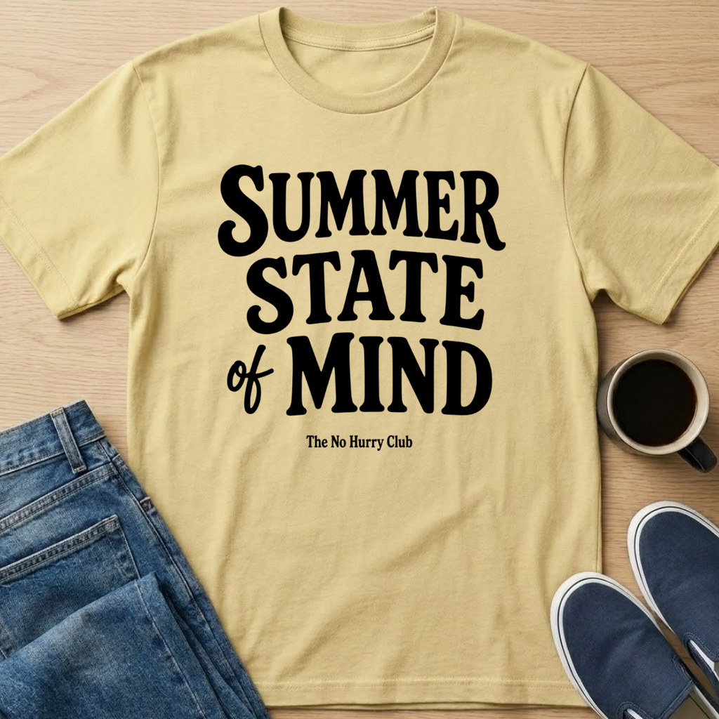 Summer State Of Mind Text T-Shirt