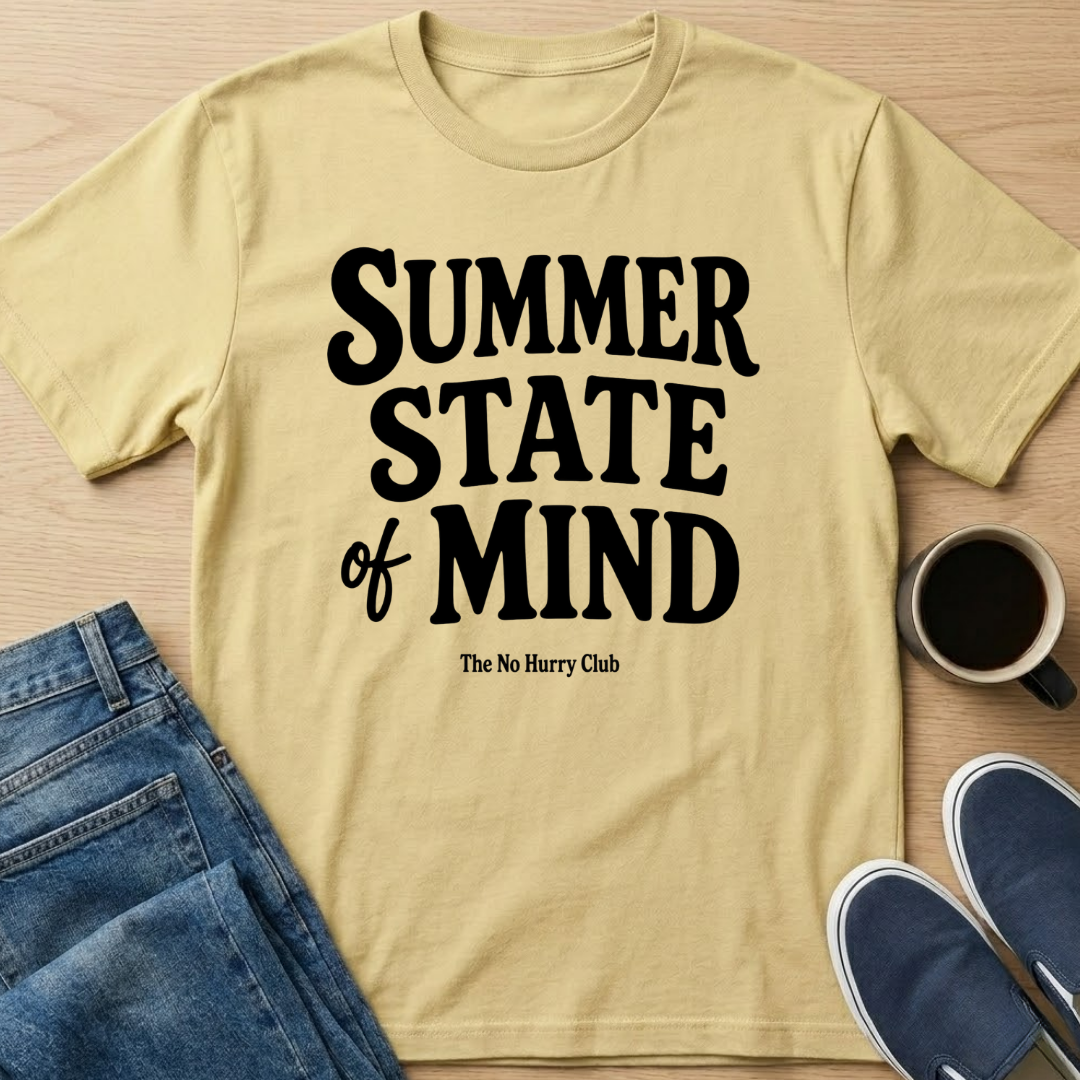 Summer State Of Mind Text T-Shirt