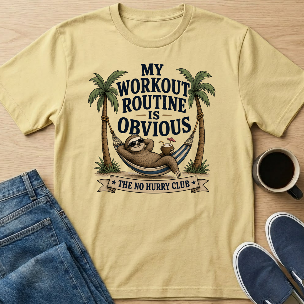 My Workout Routine Sloth T-Shirt