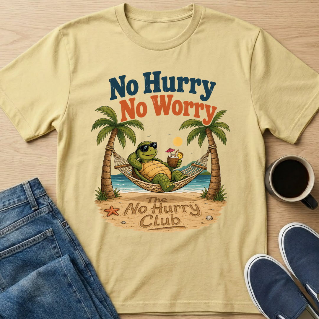 No Hurry No Worry Hammock T-Shirt