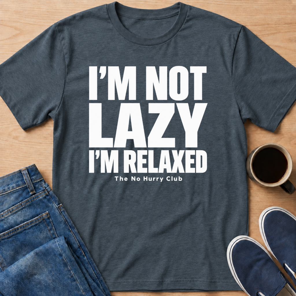 Not Lazy White T-Shirt