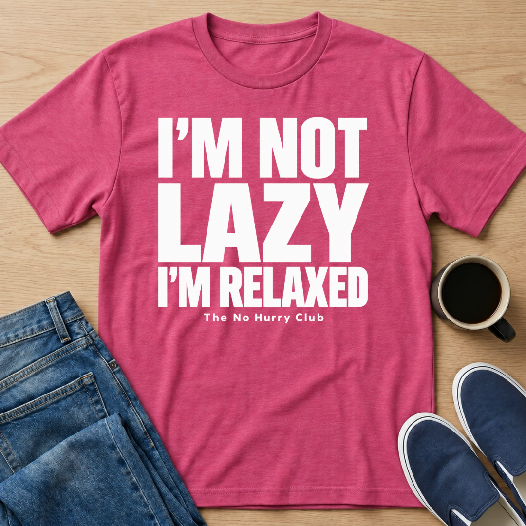 Not Lazy White T-Shirt