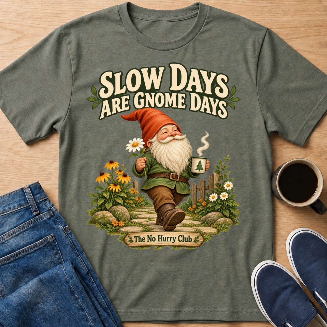 Slow Days Gnome T-Shirt