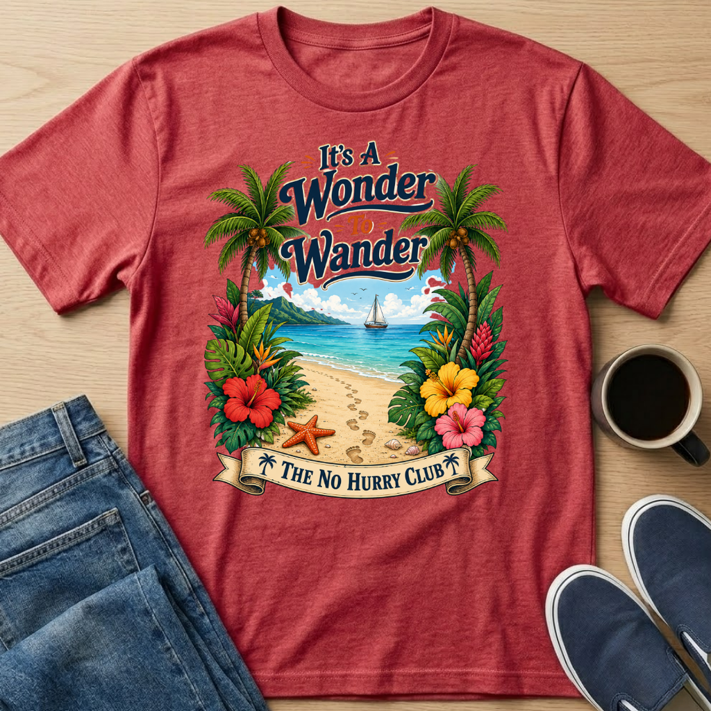 Wonder To Wander Tropical Beach T-Shirt