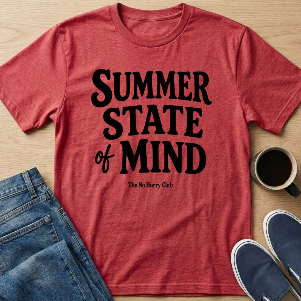 Summer State Of Mind Text T-Shirt