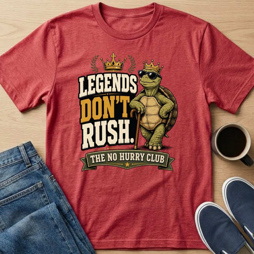 Legends Don't Rush Turtle T-Shirt
