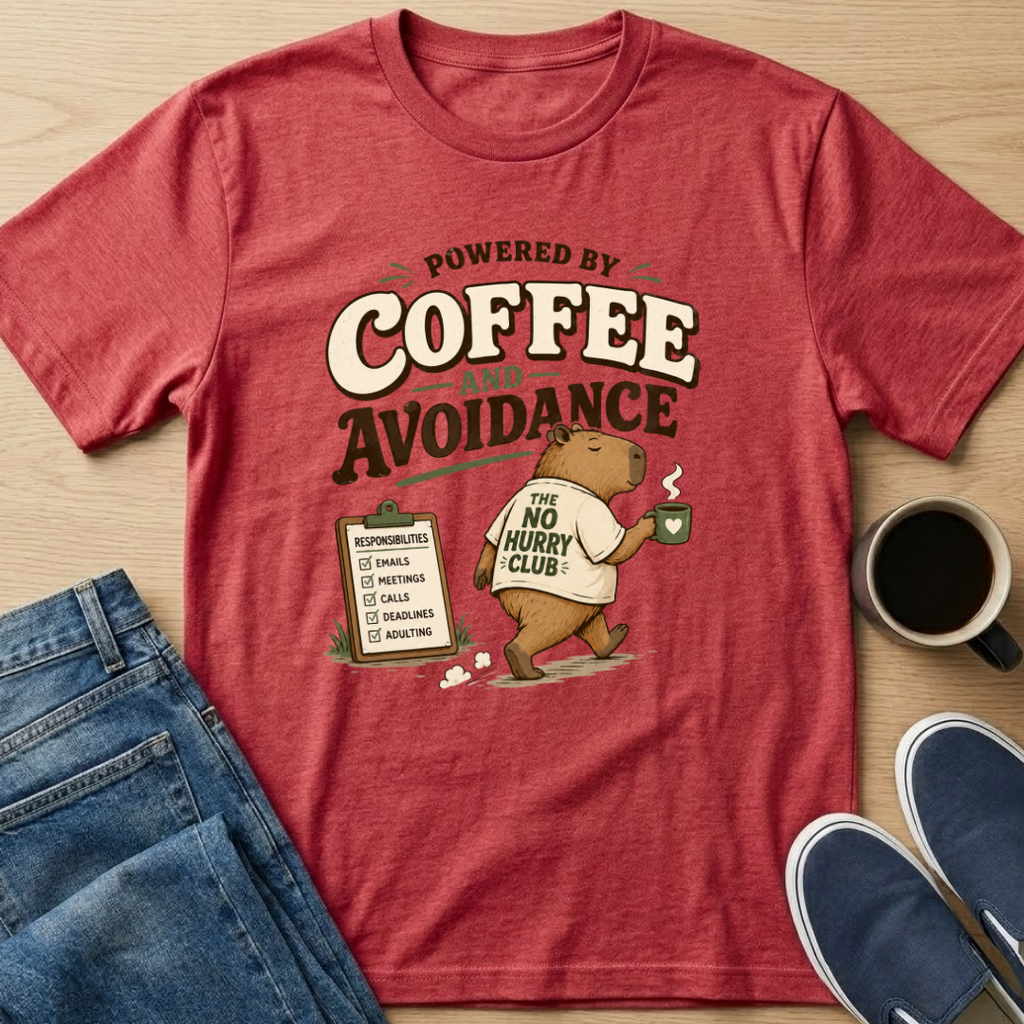 Coffee and Avoidance - Capybara T-Shirt