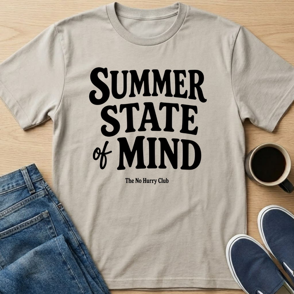 Summer State Of Mind Text T-Shirt
