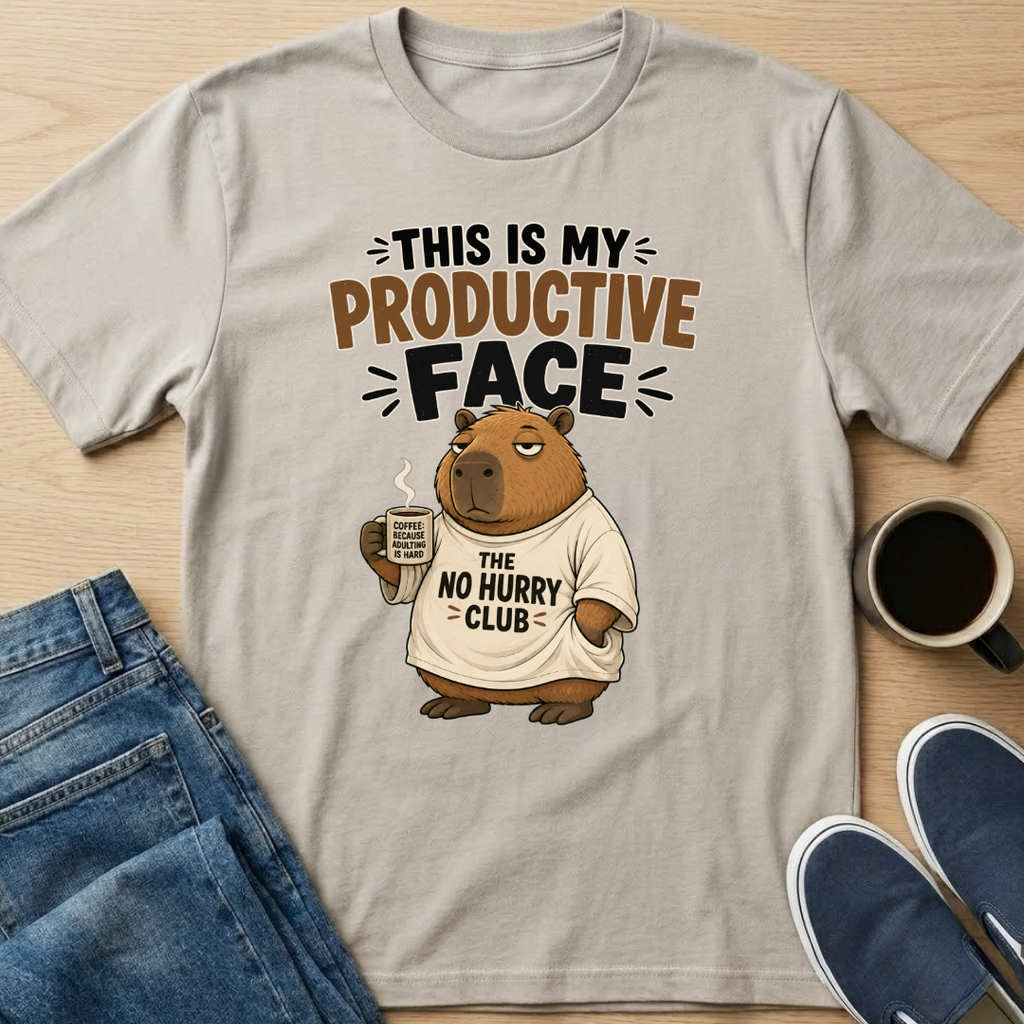 Productive Face Capybara T-Shirt