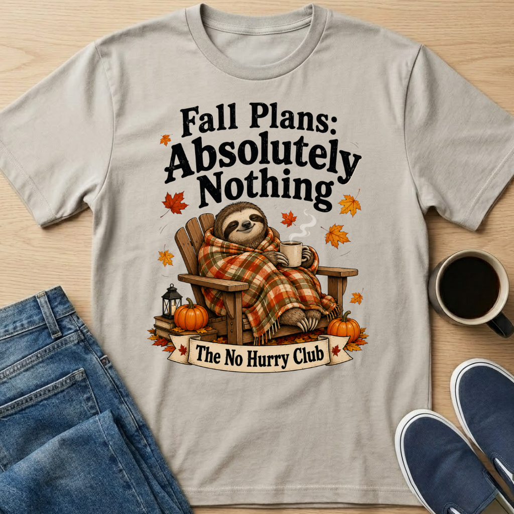Fall Plans Sloth T-Shirt