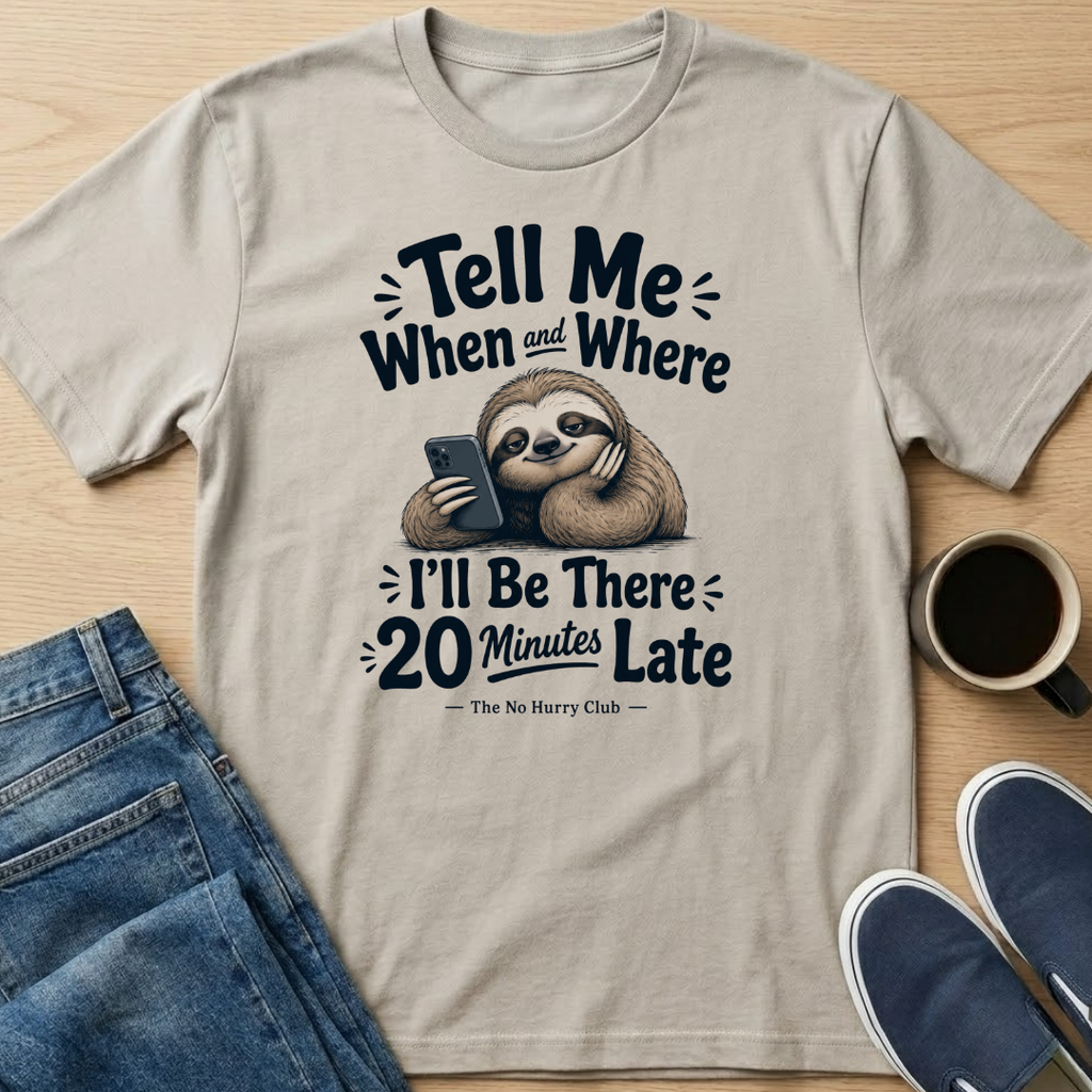 When and Where Sloth T-Shirt