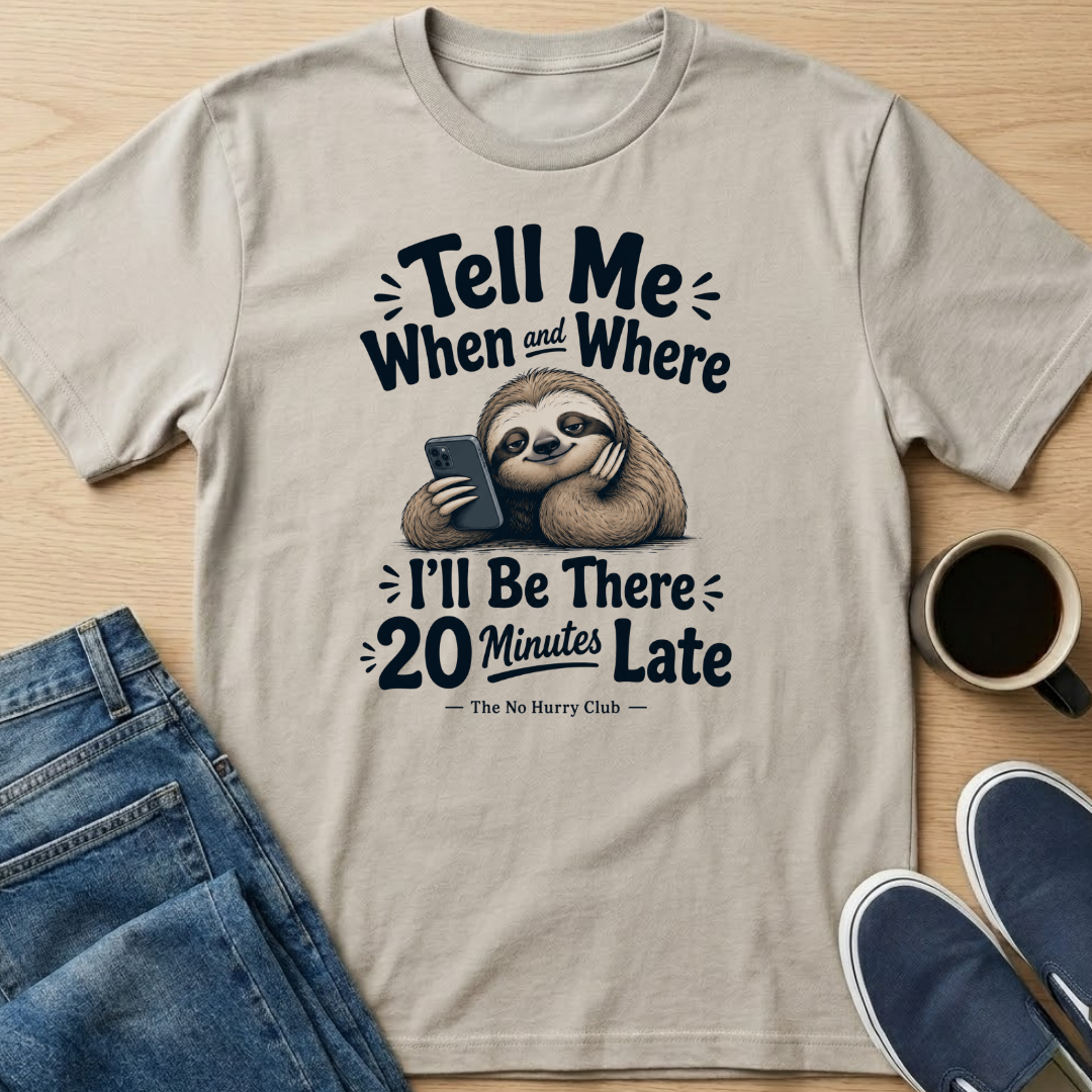 When and Where Sloth T-Shirt