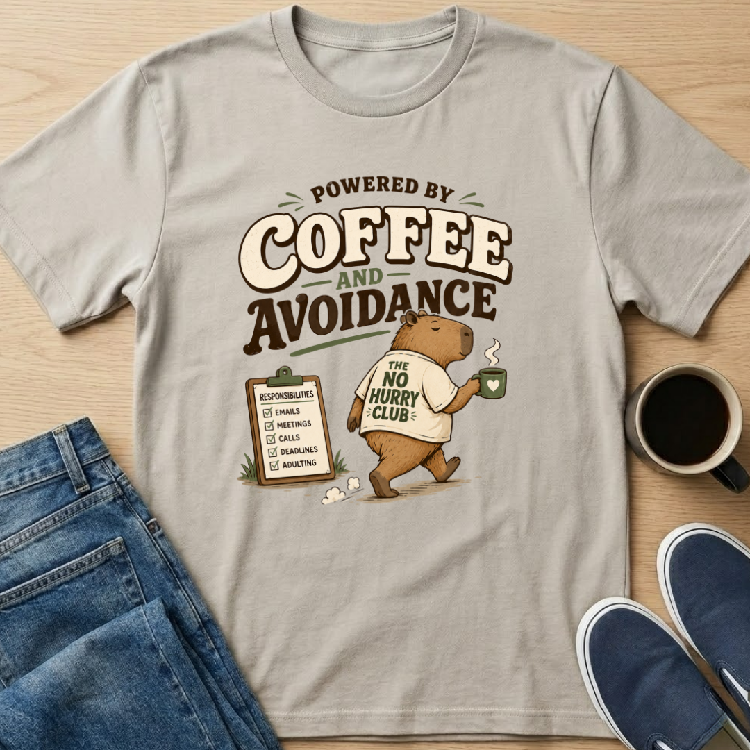 Coffee and Avoidance - Capybara T-Shirt