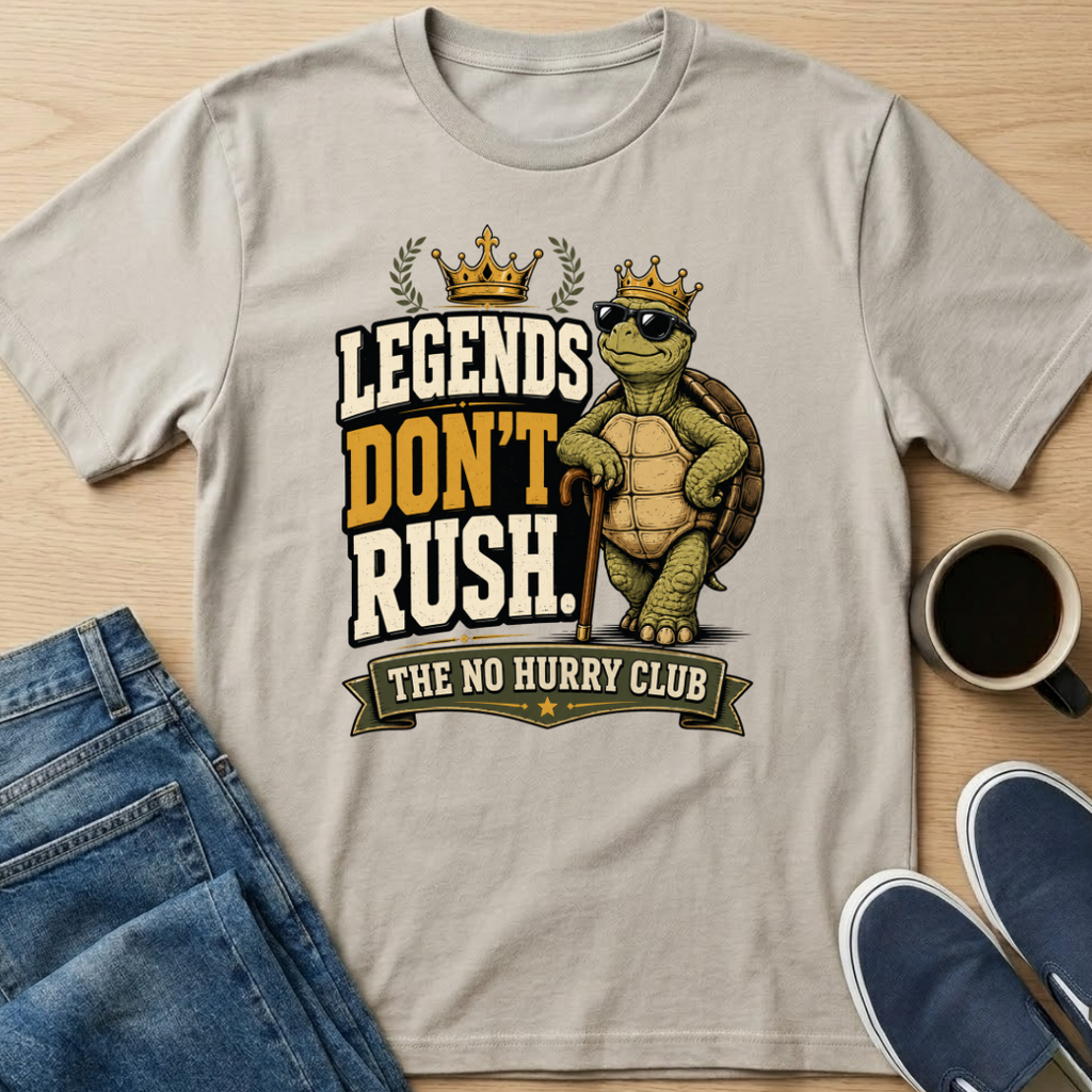 Legends Don't Rush Turtle T-Shirt