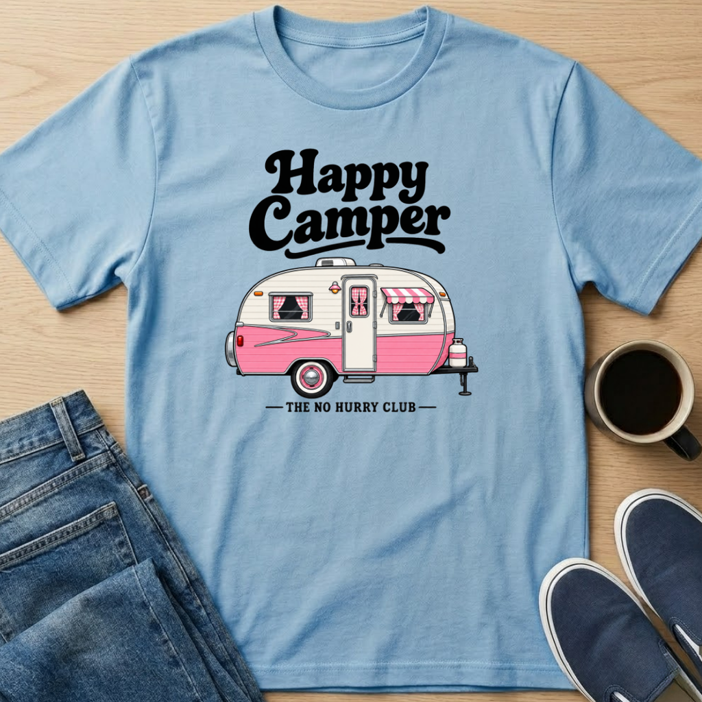 Happy Camper - Pink T-Shirt
