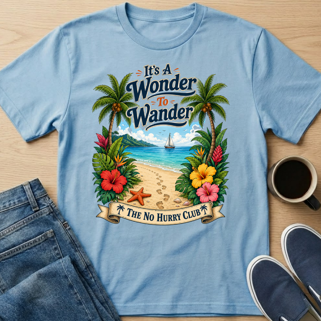 Wonder To Wander Tropical Beach T-Shirt