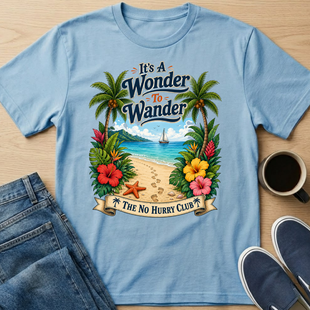 Wonder To Wander Tropical Beach T-Shirt