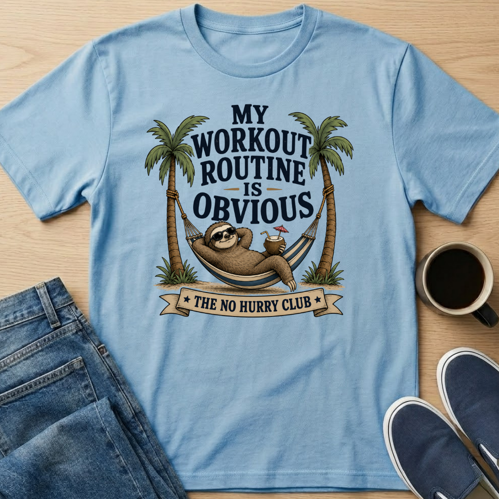 My Workout Routine Sloth T-Shirt