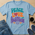Peace, Love and Procrastination T-Shirt