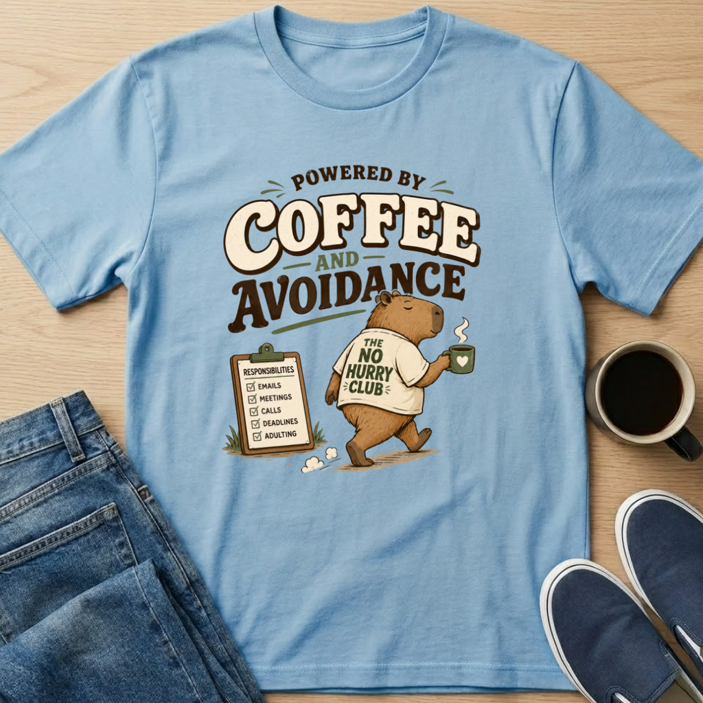 Coffee and Avoidance - Capybara T-Shirt