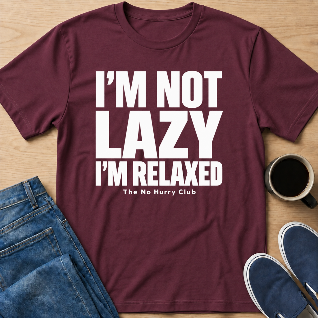 Not Lazy White T-Shirt