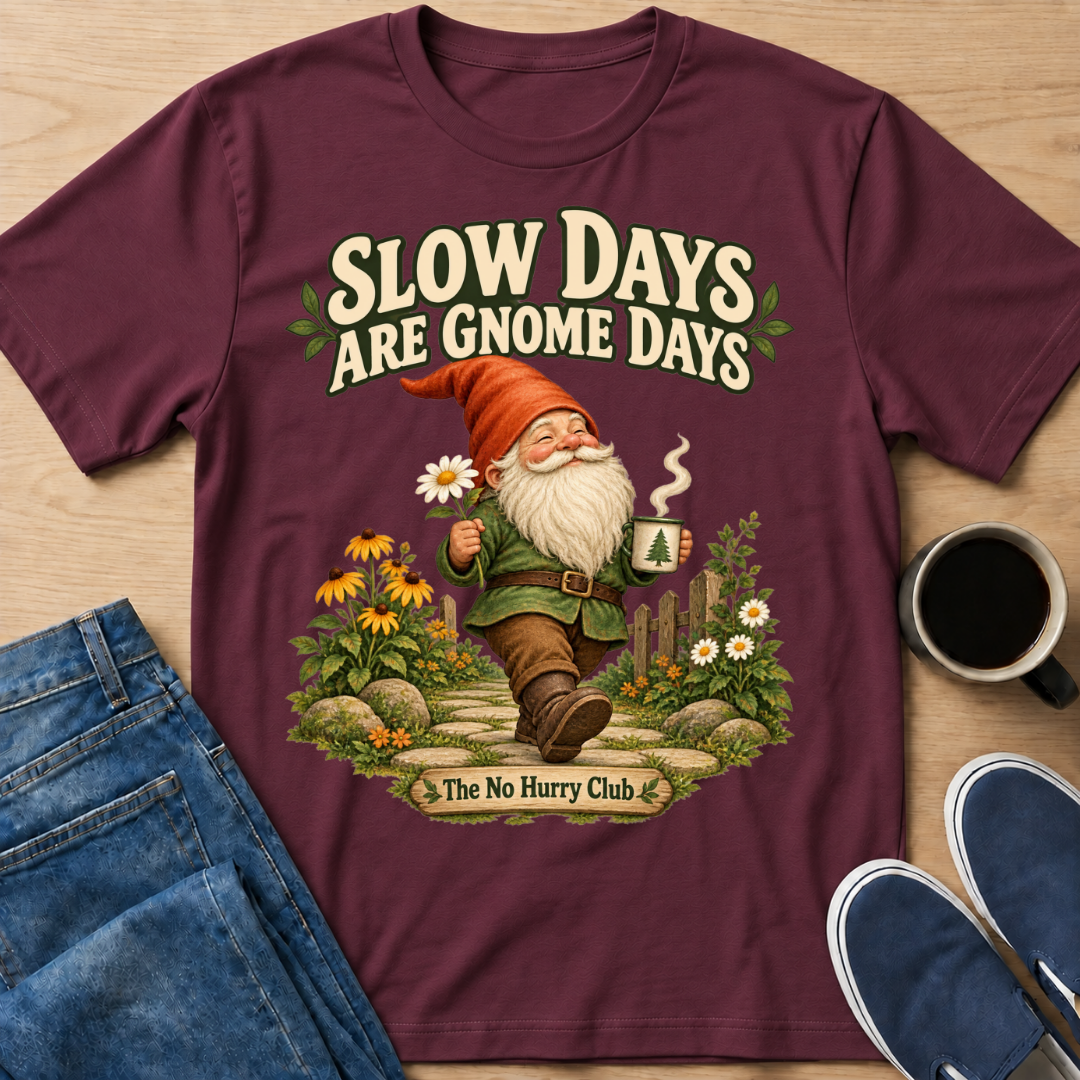 Slow Days Gnome T-Shirt