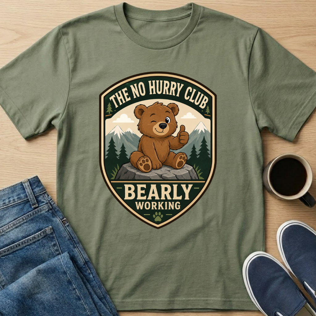 Bearly Working Badge T-Shirt