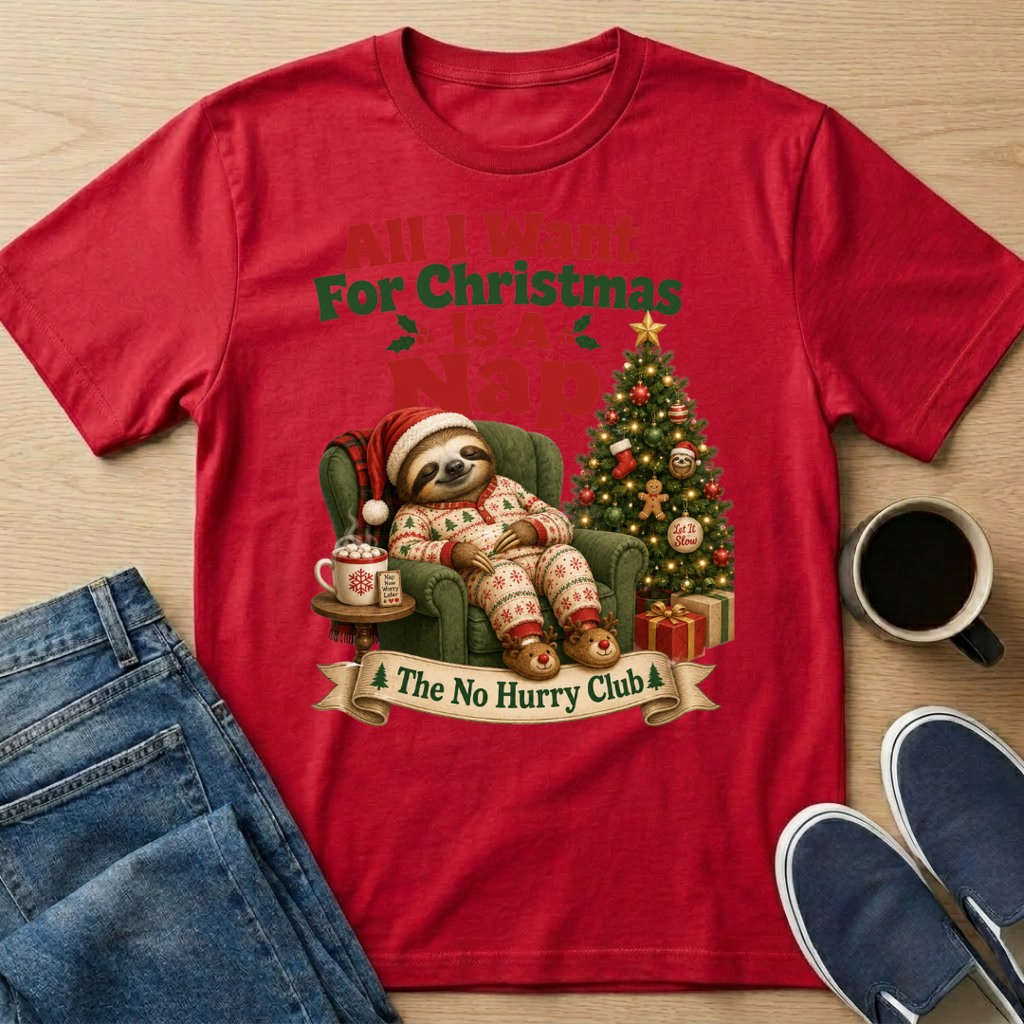 Christmas Nap Sloth T-Shirt