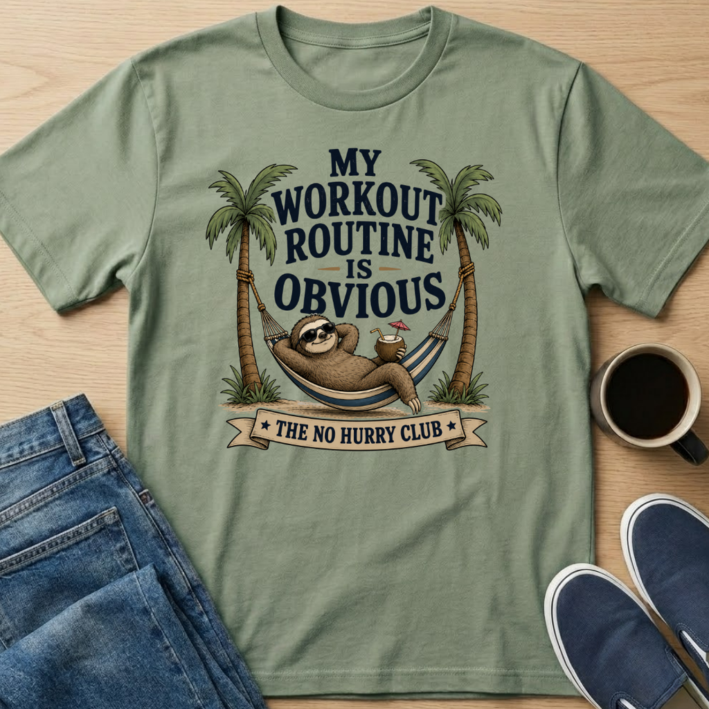 My Workout Routine Sloth T-Shirt