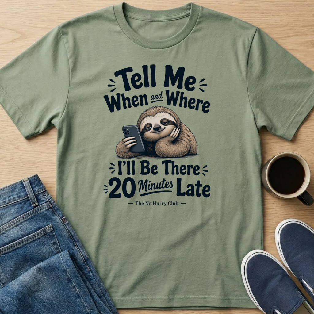 When and Where Sloth T-Shirt