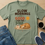 Slow Mornings Cat T-Shirt