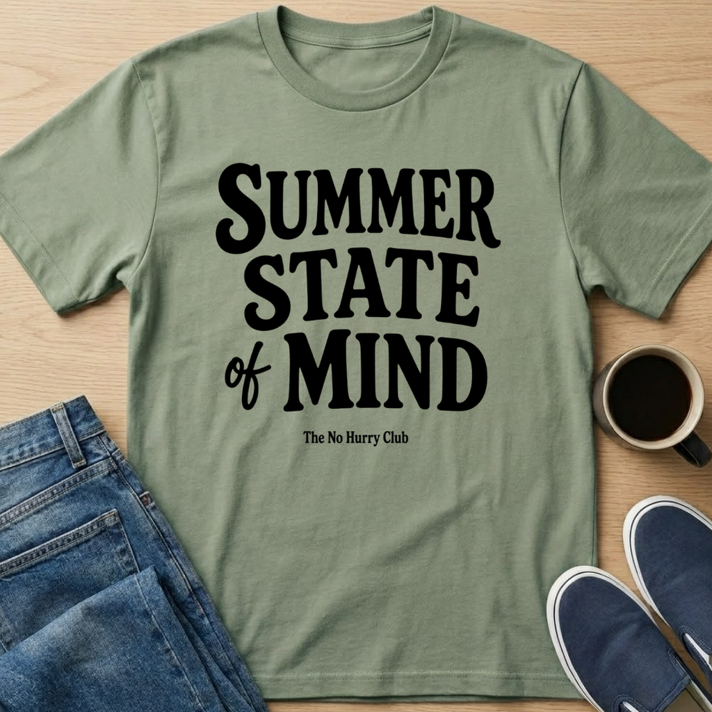 Summer State Of Mind Text T-Shirt