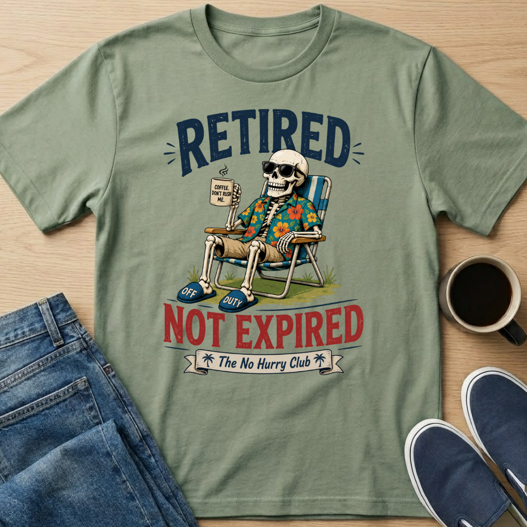 Retired Not Expired Skelly T-Shirt