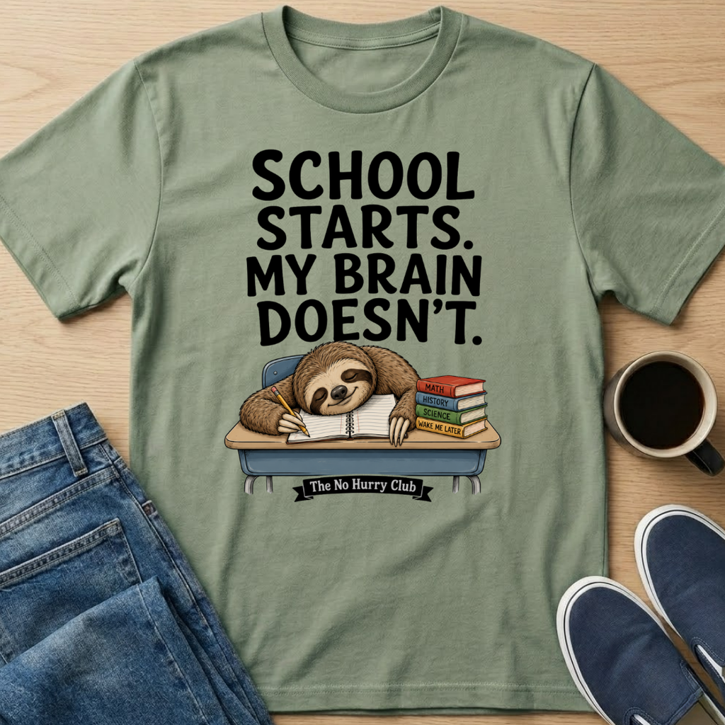School Starts Sloth T-Shirt