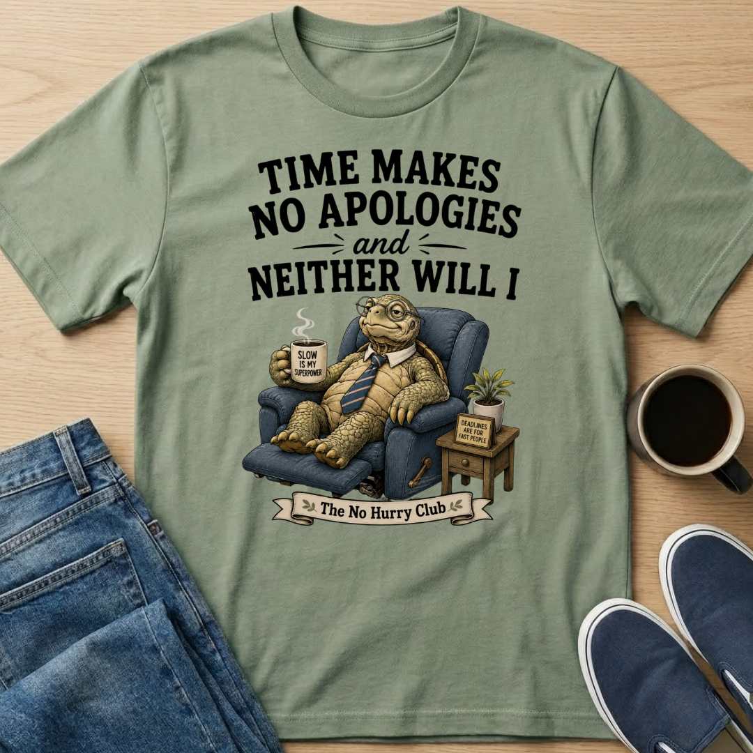 Time Makes No Apologies Turtle T-Shirt
