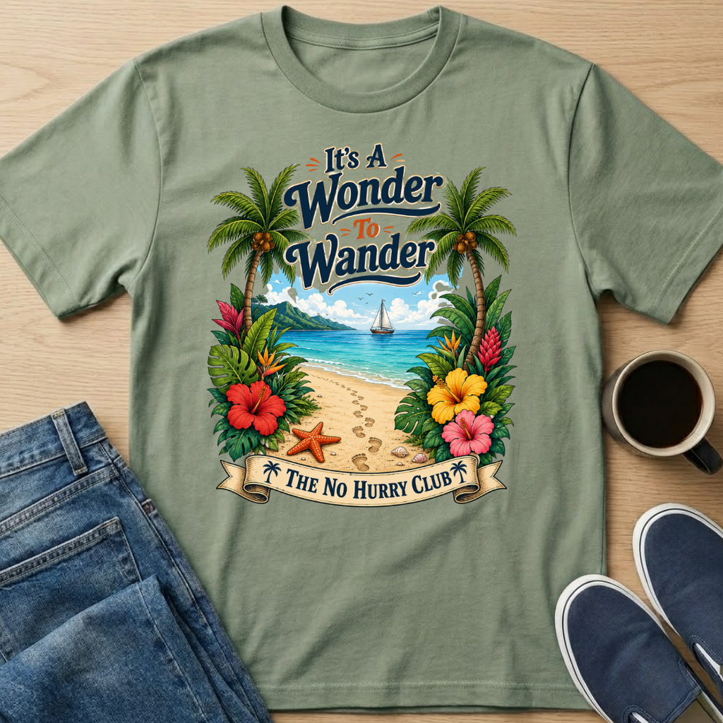 Wonder To Wander Tropical Beach T-Shirt