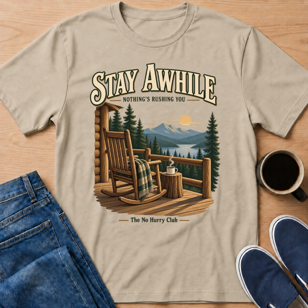 Stay Awhile Cabin T-Shirt