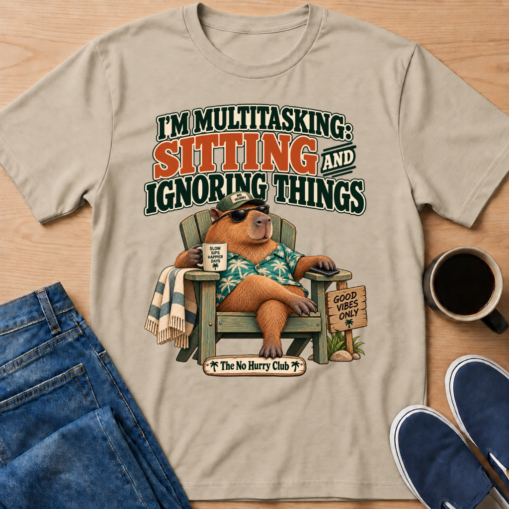 Multitasking Capybara T-Shirt