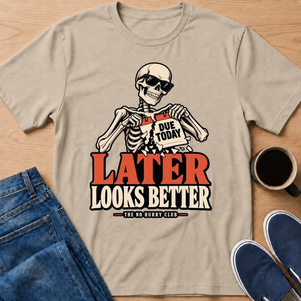 Later Works Better T-Shirt