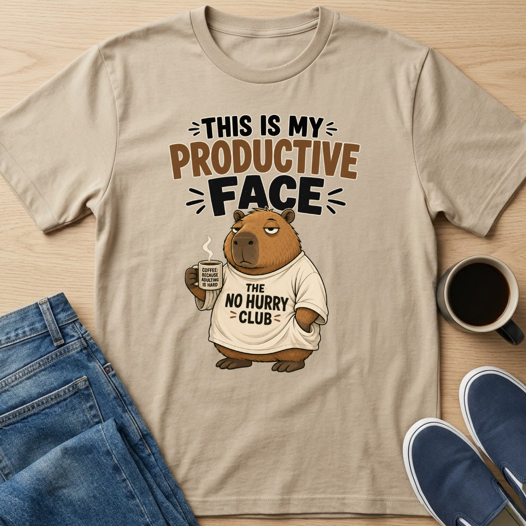 Productive Face Capybara T-Shirt
